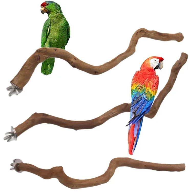 Natural Parrot Perch | Bird Stand Tree Stick | Paw Grinding Fork | Parakeet Climbing Branch | Bird Toys Cage Accessories