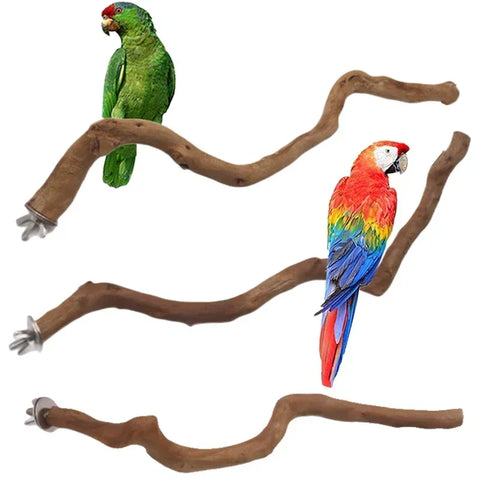 Natural Parrot Perch | Bird Stand Tree Stick | Paw Grinding Fork | Parakeet Climbing Branch | Bird Toys Cage Accessories