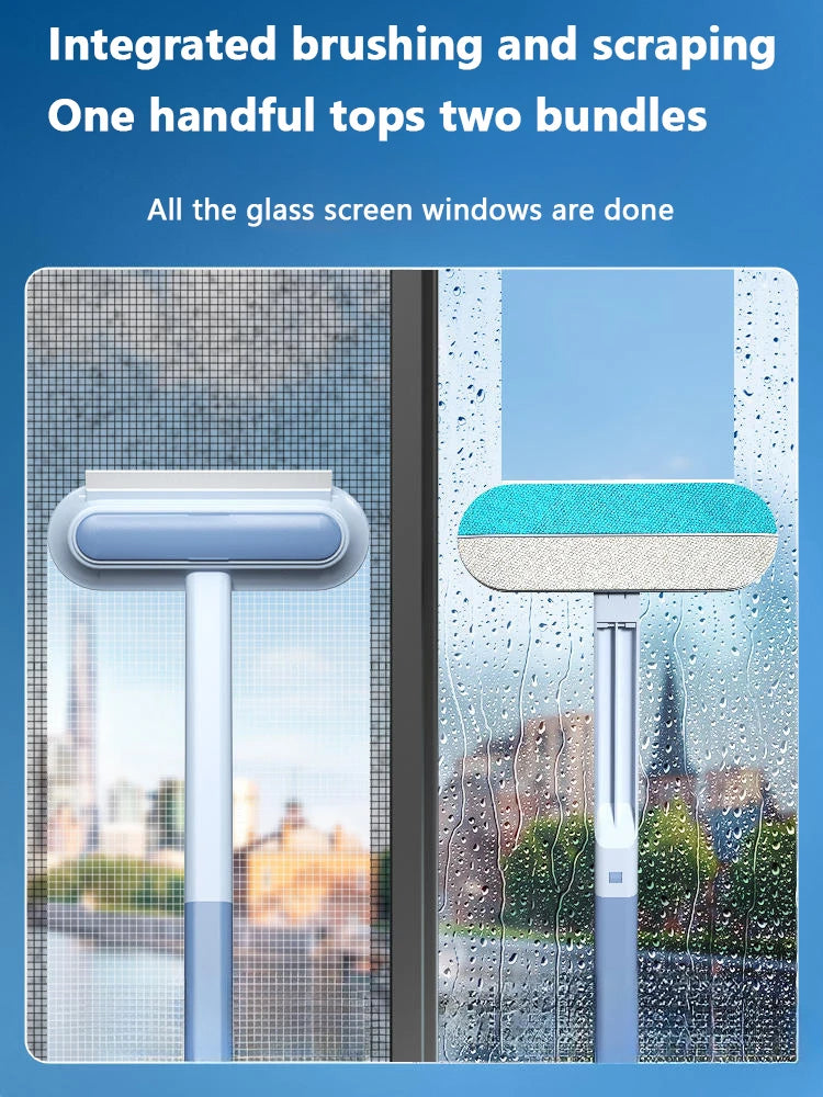 Multifunctional Pet Hair Remover Brush | Long Handle Fur Cleaner for Carpet, Sofa & Clothes | Manual Cat/Dog Hair Cleaning Tool