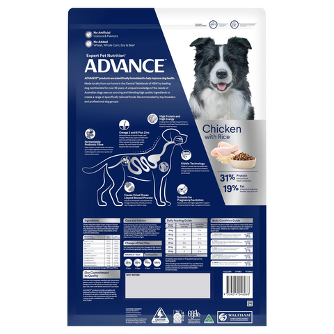 Advance Adult Dog Food – All Breed – Active – High Protein & Energy, Supports Muscle Recovery & Joint Health
