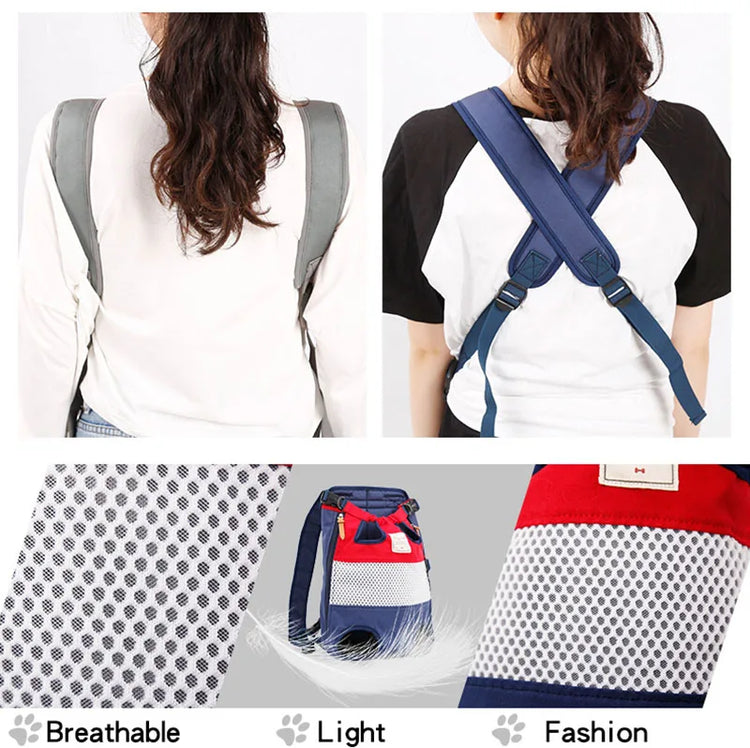 Pet Backpack Carrier | Front Travel Dog Bag | Small & Medium Pets