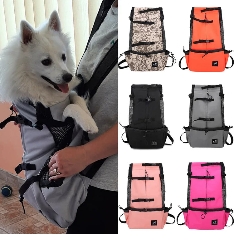 Strong Nylon Dog Carrier Backpack – Breathable Outdoor Travel Backpack for Small & Medium Dogs