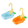 Parrot Bath Basin | Automatic Bird Bathtub with Faucet | Pet Bird Shower Bowl for Cage | Bird Toy for Parrots & Small Pets