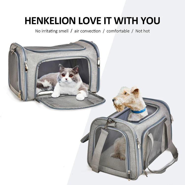 Airline Approved Soft-Side Pet Carrier Bag for Small Dogs and Cats – Breathable, Lightweight Travel Backpack