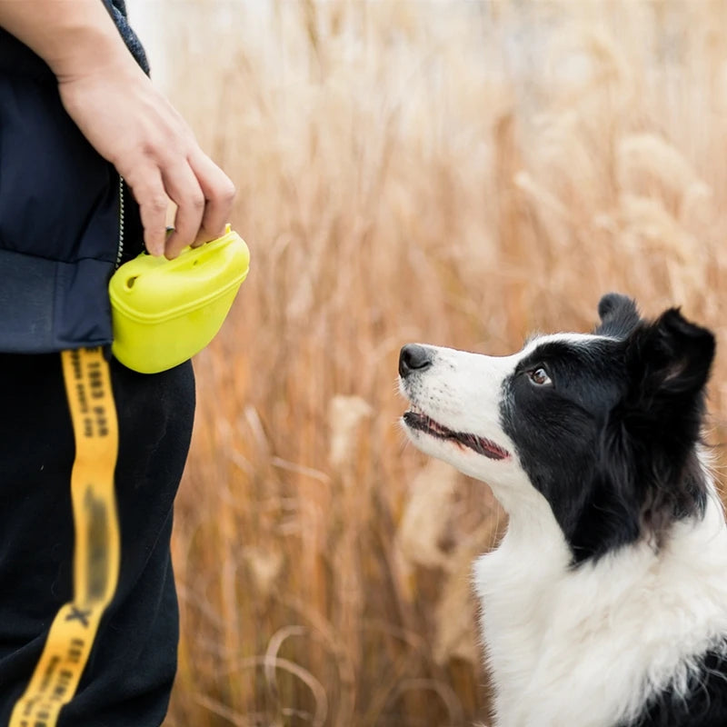 Silicone Dog Training Treat Bag – Magnetic Closure, Clip-On Design, Easy Access