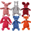 Corduroy Dog Toys – Animal Plush Squeaky Chew Toys for Small and Large Dogs