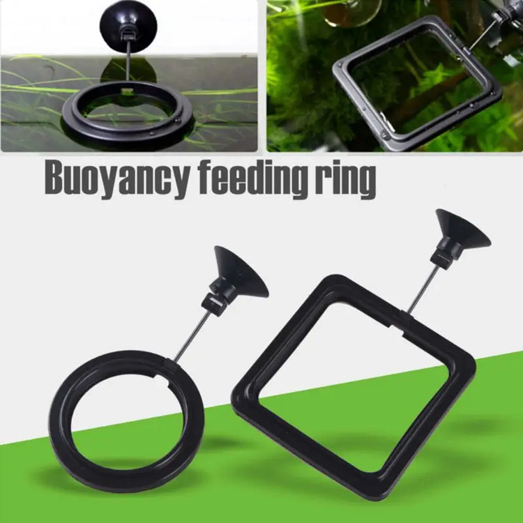 Aquarium Fish Feeding Ring with Suction Cup – Floating Food Tray for Fish Tank