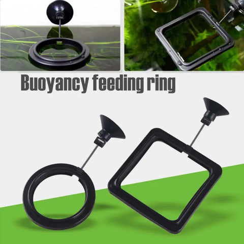 Aquarium Fish Feeding Ring with Suction Cup – Floating Food Tray for Fish Tank