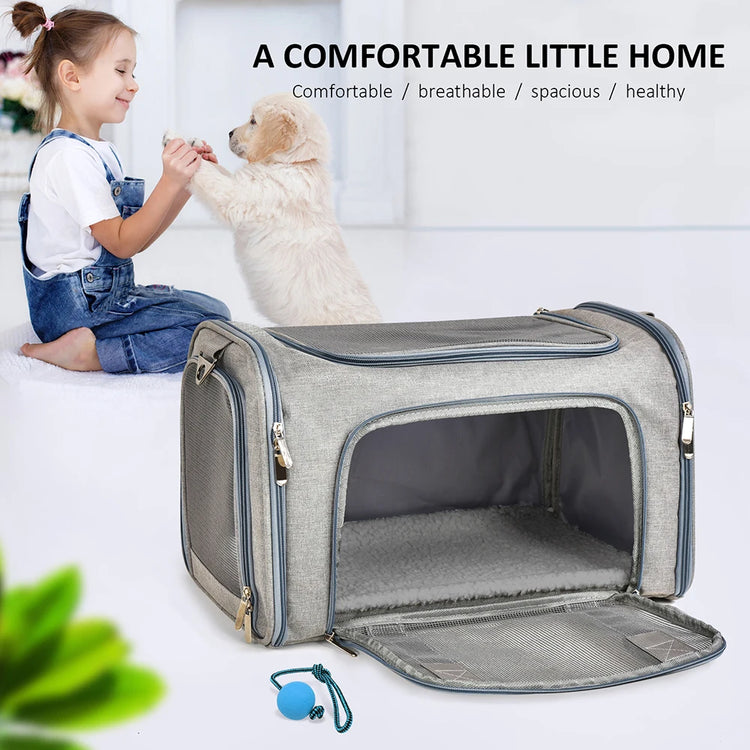 Airline Approved Soft-Side Pet Carrier Bag for Small Dogs and Cats – Breathable, Lightweight Travel Backpack