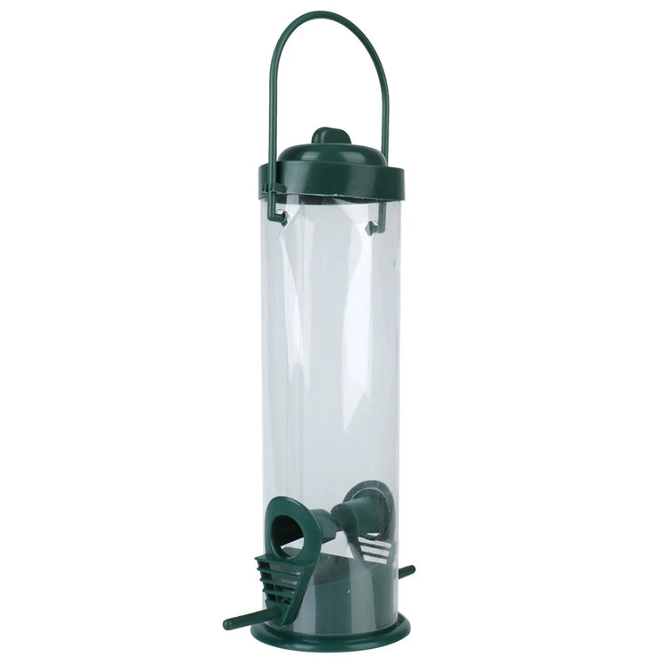Hanging Bird Feeder | Outdoor Wild Bird Seed Feeder | Garden & Paddock Decor | Plastic Cage Feeder for Small & Large Birds | Easy to Fill & Clean