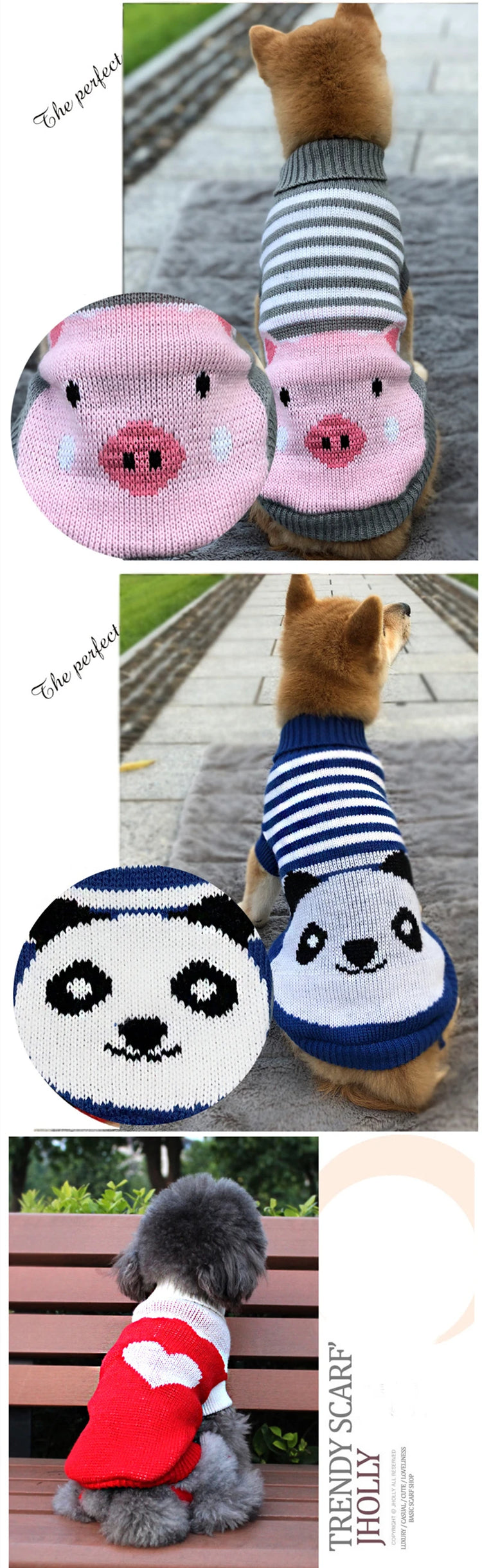 Warm Pet Clothes | Christmas Knitted Sweater | For Small, Medium Dogs/Cats