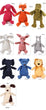 Corduroy Dog Toys – Animal Plush Squeaky Chew Toys for Small and Large Dogs