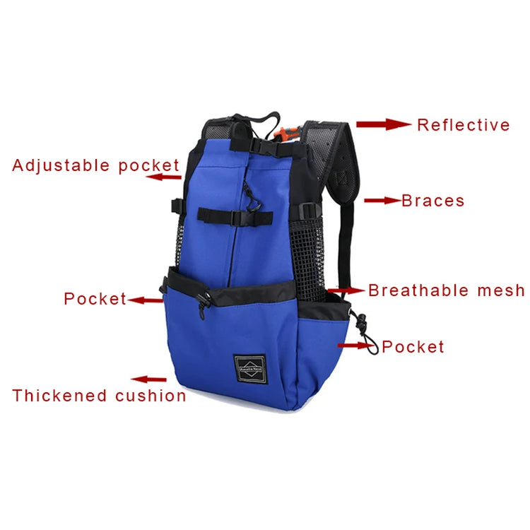 Strong Nylon Dog Carrier Backpack – Breathable Outdoor Travel Backpack for Small & Medium Dogs