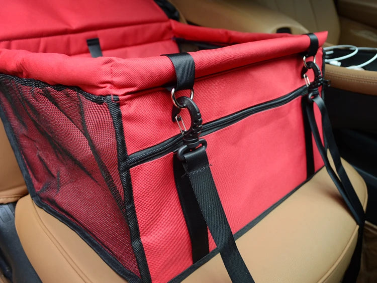 Foldable Dog Car Seat Carrier – Breathable Travel Bag for Small Dogs (40×30×25cm)