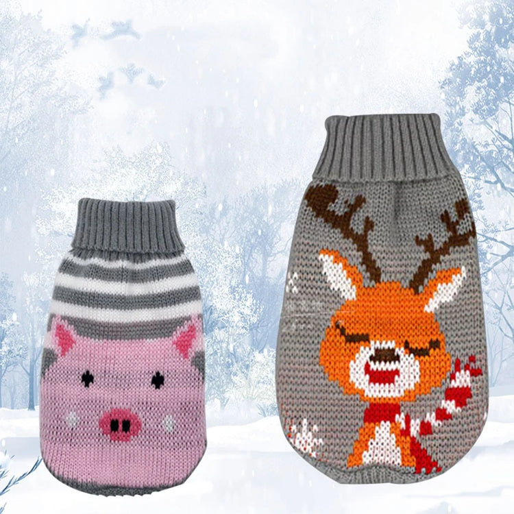 Warm Pet Clothes | Christmas Knitted Sweater | For Small, Medium Dogs/Cats