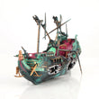 Split Shipwreck Aquarium Ornament – Resin Sunken Boat Decoration with Air Aerobic Feature
