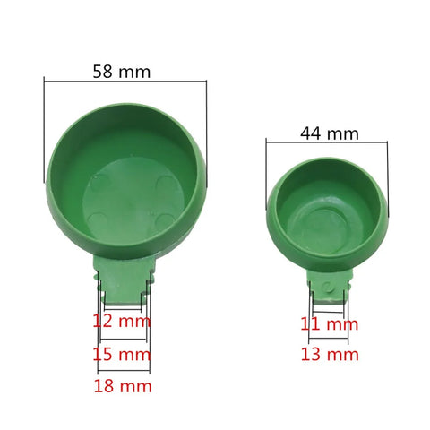 10 Pcs Bird Drinking Cups | Plastic Parrot Feeders | Cage Troughs for Aviculture Equipment | Small Pet Bird Feeding Tools