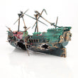 Split Shipwreck Aquarium Ornament – Resin Sunken Boat Decoration with Air Aerobic Feature