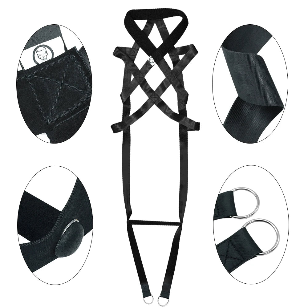 Adjustable Dog Training Harness – Padded Nylon Pet Accessories for Medium & Large Dogs