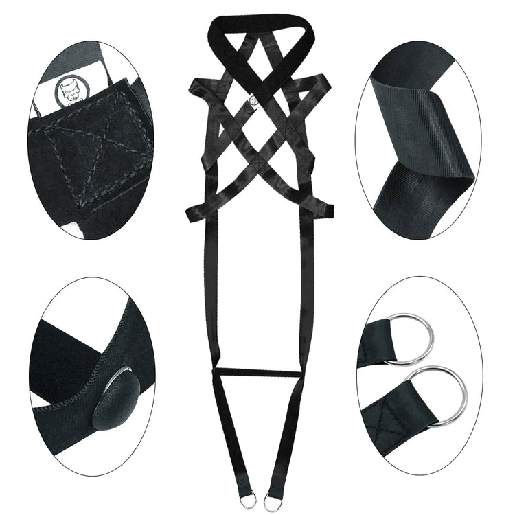 Adjustable Dog Training Harness – Padded Nylon Pet Accessories for Medium & Large Dogs