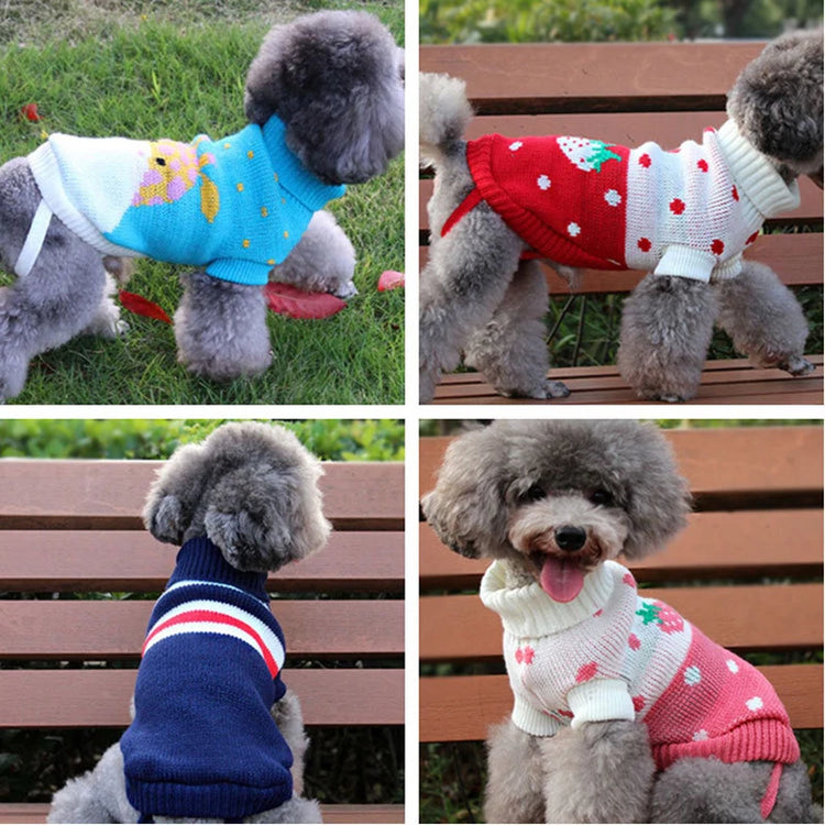 Warm Pet Clothes | Christmas Knitted Sweater | For Small, Medium Dogs/Cats