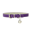Adjustable Faux Leather | Pet Collar with Bell | Soft & Stylish for Small Dogs/Cats