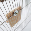 Bird Mirror Toy with Perch | Hanging Parrot Wooden Perch Stand Toys | Easy Install Bird Cage Accessories for Cockatiels Conures