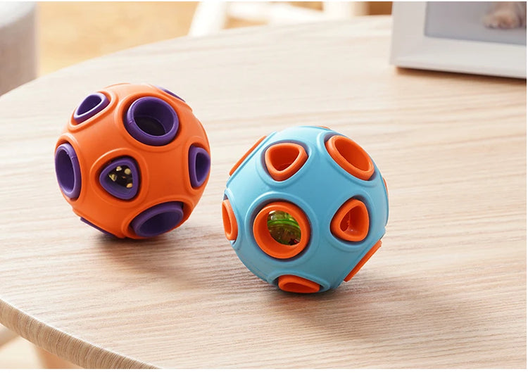 HOOPET Interactive Dog Ball Toys – Light-Up & Bell Rubber Balls for Active Play