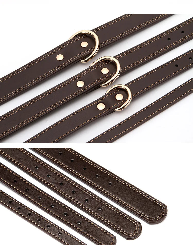 Leather Dog Collar with Quick Release – Durable Pet Collar for Small to Large Dogs