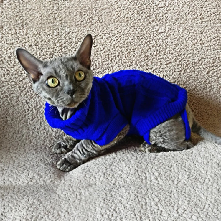 Unisex Cat Clothes | Cotton Vest Sweater in Solid Color | Kitty Coat for Spring/Autumn