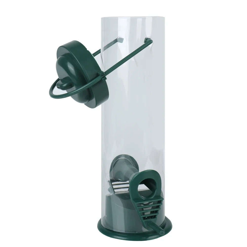 Hanging Bird Feeder | Outdoor Wild Bird Seed Feeder | Garden & Paddock Decor | Plastic Cage Feeder for Small & Large Birds | Easy to Fill & Clean