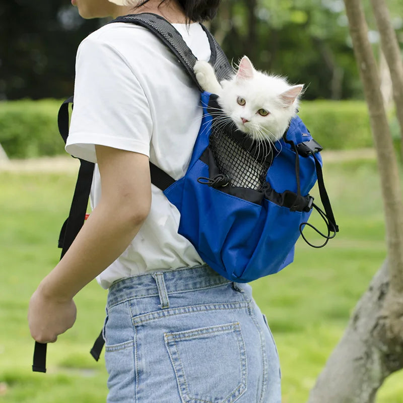 Strong Nylon Dog Carrier Backpack – Breathable Outdoor Travel Backpack for Small & Medium Dogs