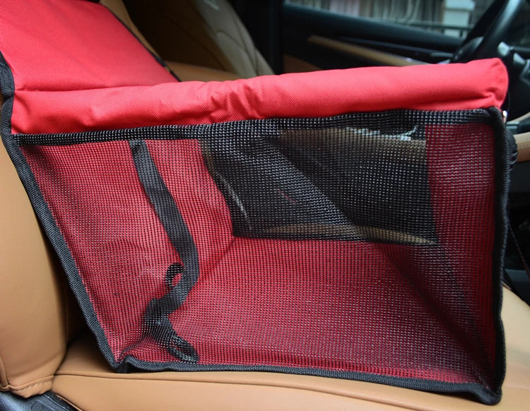 Foldable Dog Car Seat Carrier – Breathable Travel Bag for Small Dogs (40×30×25cm)