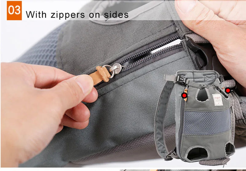 Pet Backpack Carrier | Front Travel Dog Bag | Small & Medium Pets