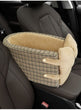 Central Console Dog Car Seat Bed – Portable Pet Carrier for Small Dogs & Cats, Travel Safety Seat