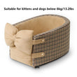 Central Console Dog Car Seat Bed – Portable Pet Carrier for Small Dogs & Cats, Travel Safety Seat