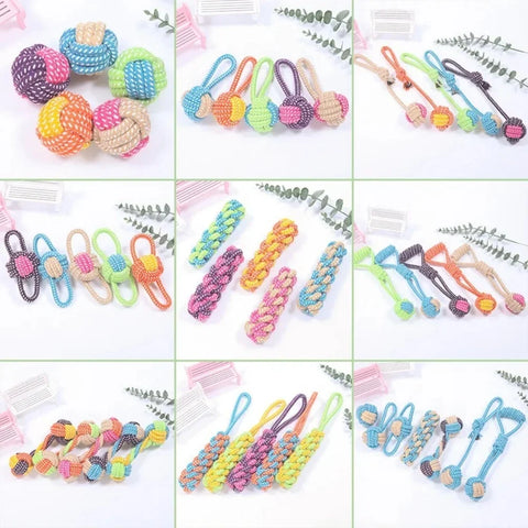 Pet Dog Toys for Large Small Dogs Toy Interactive Cotton Rope Mini Dog Toys Ball for Dogs Accessories Toothbrush Chew Puppy Toy