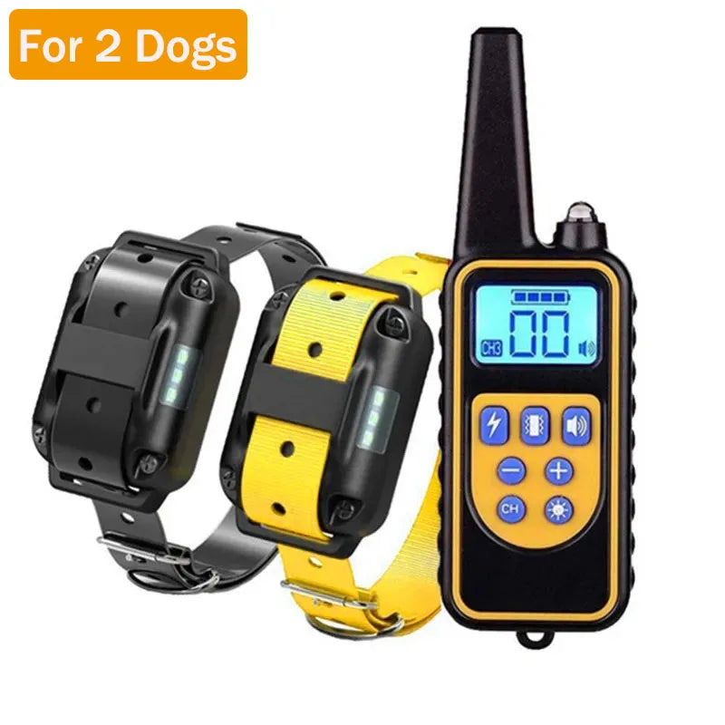 Waterproof Electric Dog Training Collar with Remote – Rechargeable Anti-Bark Device for All Dog Sizes