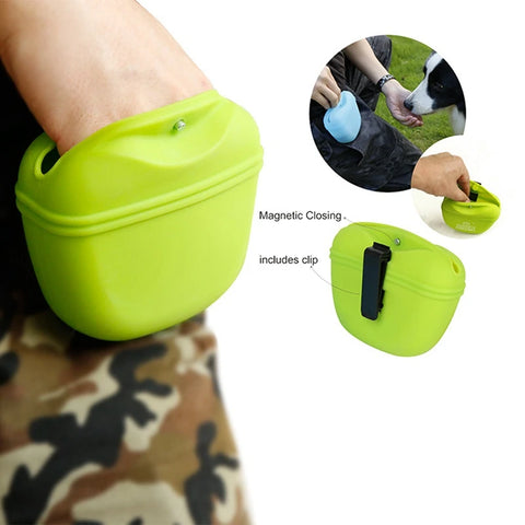 Silicone Dog Training Treat Bag – Magnetic Closure, Clip-On Design, Easy Access