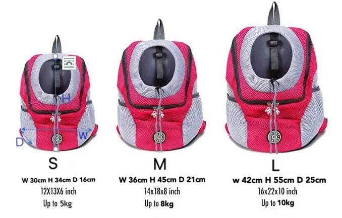 Pet Carrier Backpack – Breathable Front & Back Pack for Small to Medium Dogs and Cats
