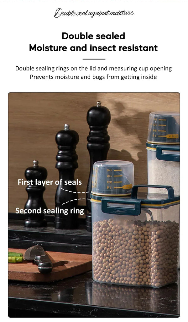 Dog Food Storage Bucket Pet Food Grain Storage Tank Kitchen Storage Rice Box Cat Food Grain Sealed Jar Dog Cat Accessories