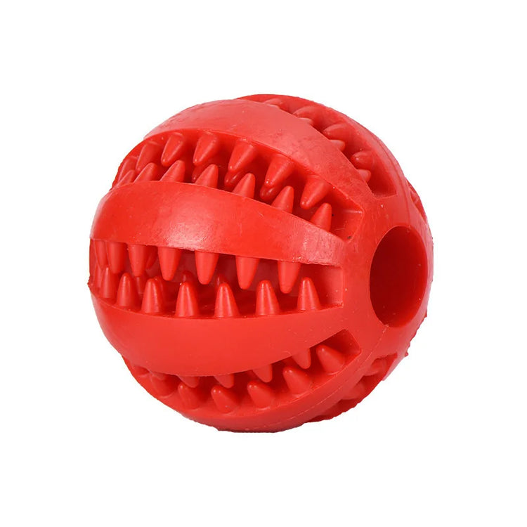 Interactive Rubber Dog Ball Toy – Chew, Clean Teeth & Snack Dispenser