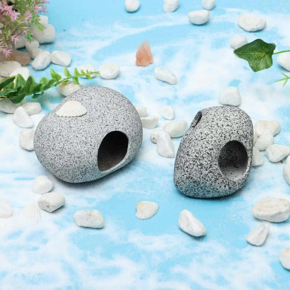 Ceramic Aquarium Cave – Natural Breeding & Hiding Decor for Fish, Shrimp, and Cichlids