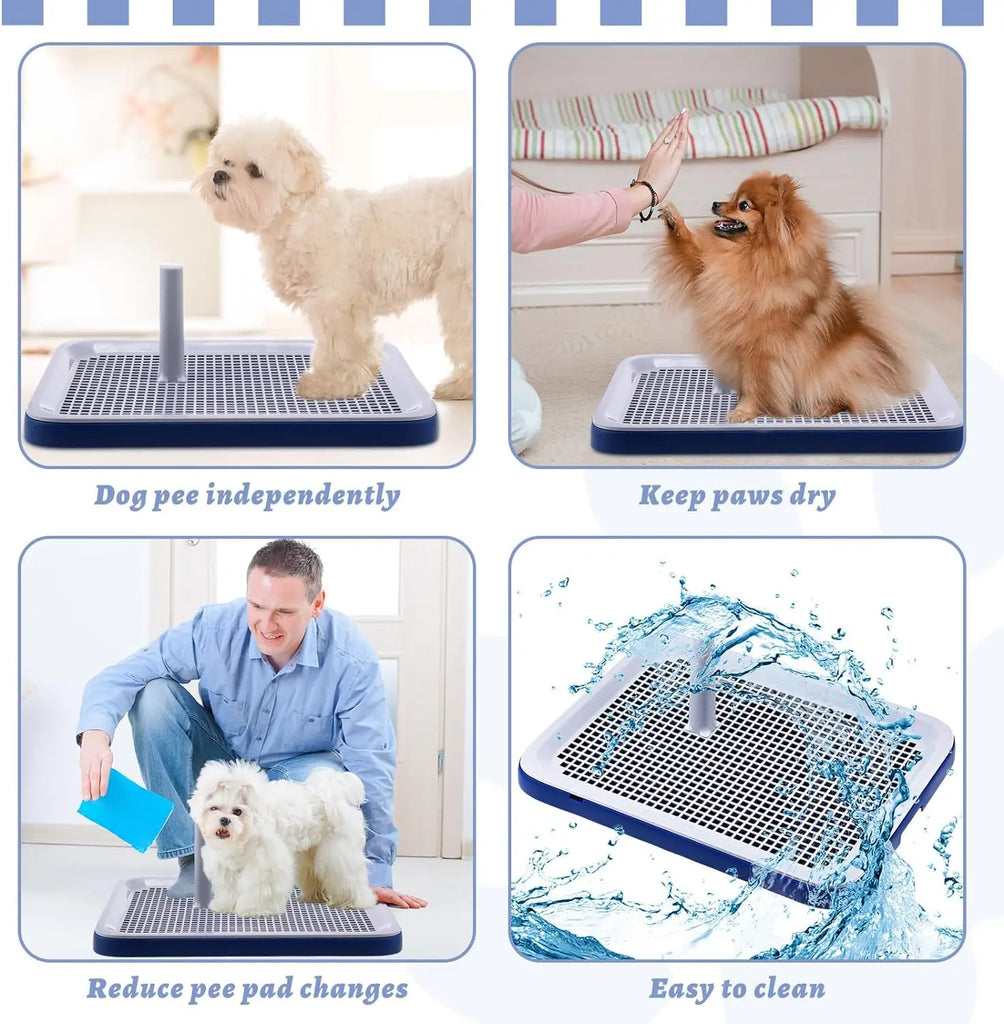 Reusable Dog Potty Training Tray – Non-Slip Puppy Pad Holder for Indoor & Outdoor Use