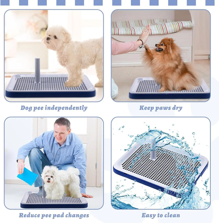 Reusable Dog Potty Training Tray – Non-Slip Puppy Pad Holder for Indoor & Outdoor Use