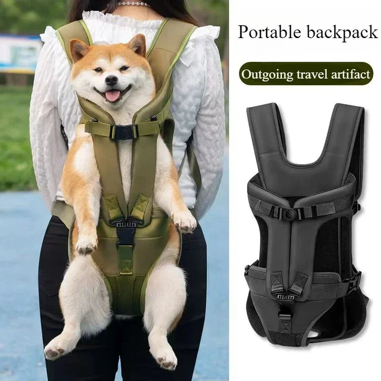 Chest Pet Bag Large Dog Backpack – Convenient and Comfortable Carrier for Medium Breeds