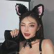 Cosplay Cat Costume Kit | Plush Accessories Set - Headband/Tail/Gloves/Necklace | Dress-Up | Party Wear | Halloween Outfit
