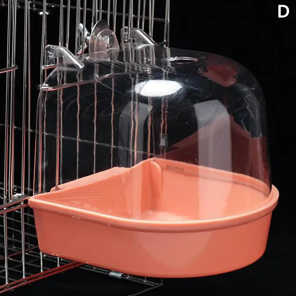Hanging Bird Bath Box | Parakeet Shower Cage Bath | Bird Bathtub for Canary, Cockatiel, Budgerigar, Small Parrots