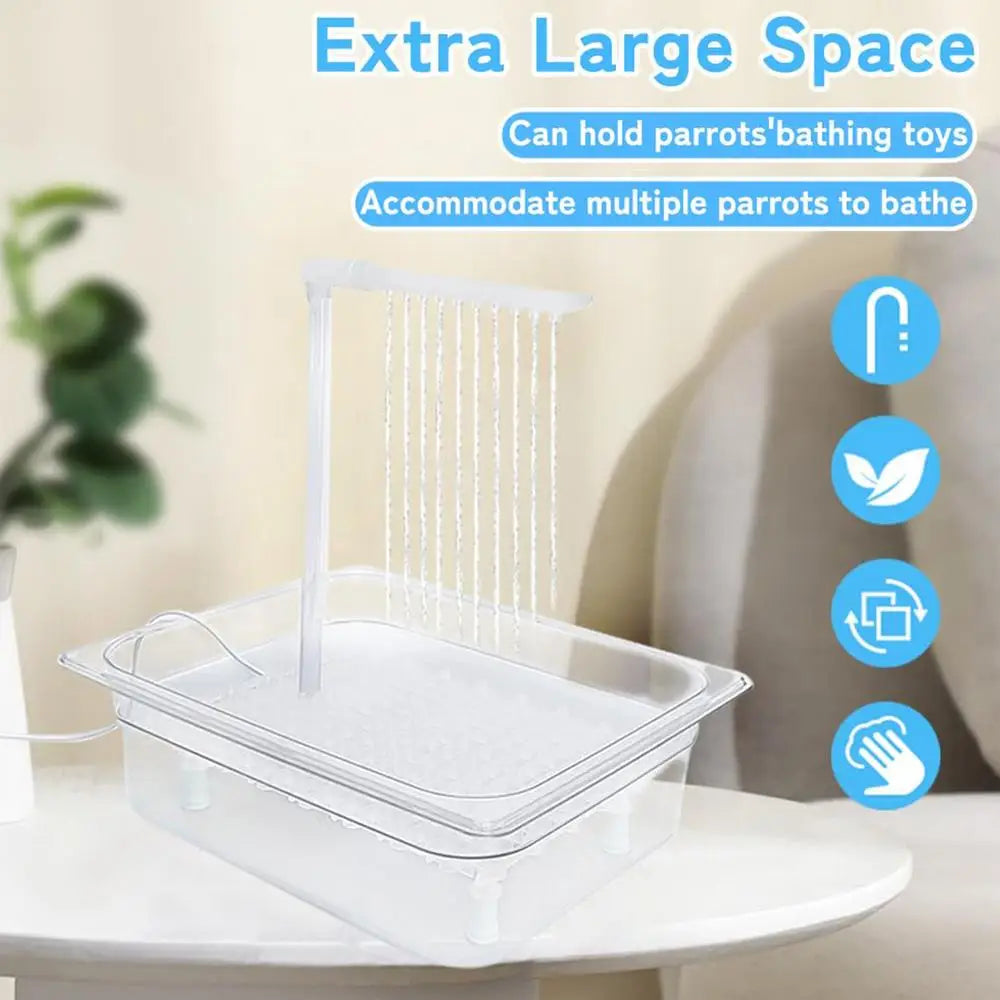 Bird automatic Bathing Tub | Small Parrot Bowls / Multipurpose Small Bathtub Bowl - Cage USB Bird Shower Fountain For Parakeets