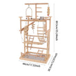 Bird Playground with Ladder | Wood Bird Activity Center | Parrot Stand Perch for Cockatiel, Lovebird, Parakeet, Bluebird, Hummingbird